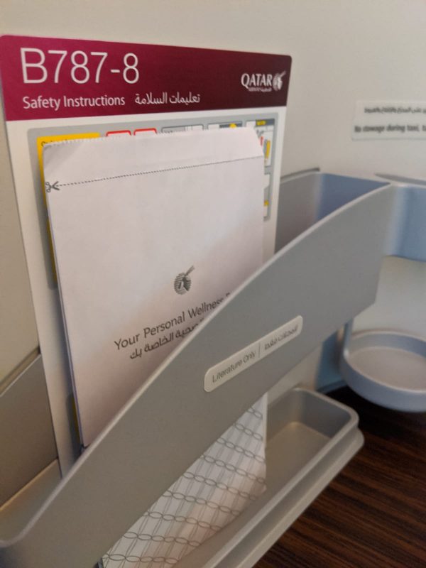 Qatar Airways Literature Holder