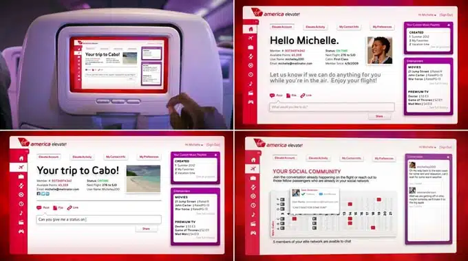 Virgin America goes social and personal with new IFE system, powered by Salesforce.com