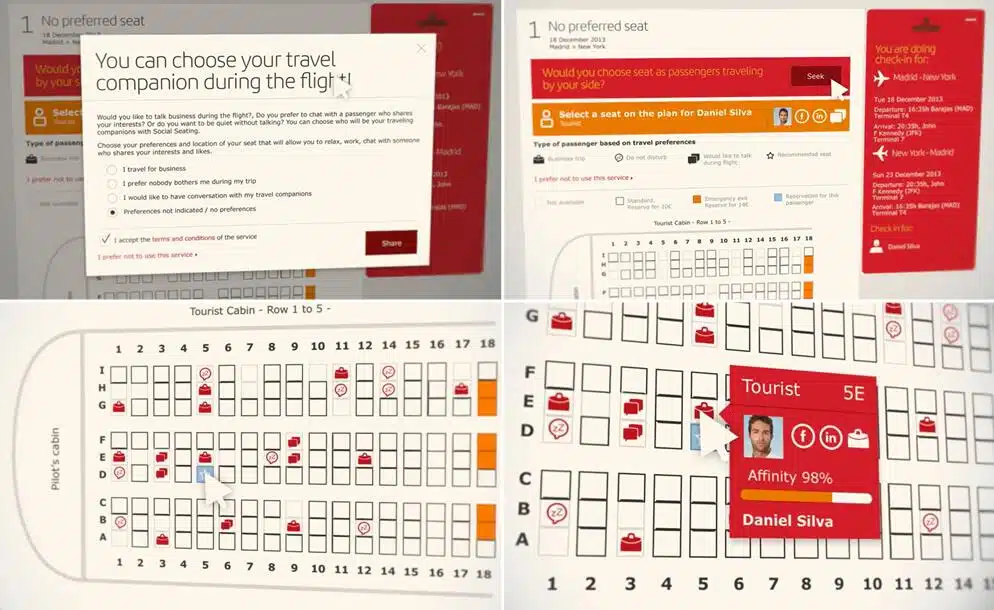 Airline Booking goes social, again — Iberia introduces social seating, Qatar allows check-in sharing