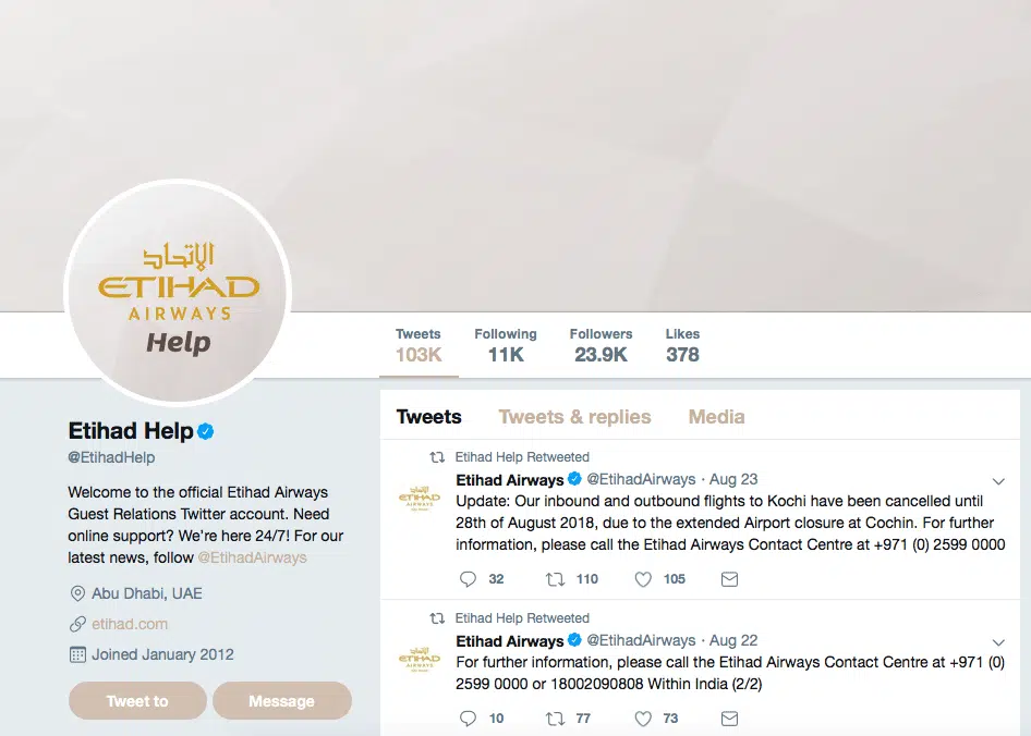 Providing airline customer service through social media will take centre stage in 2019