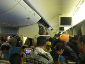 Air India in-flight crowd